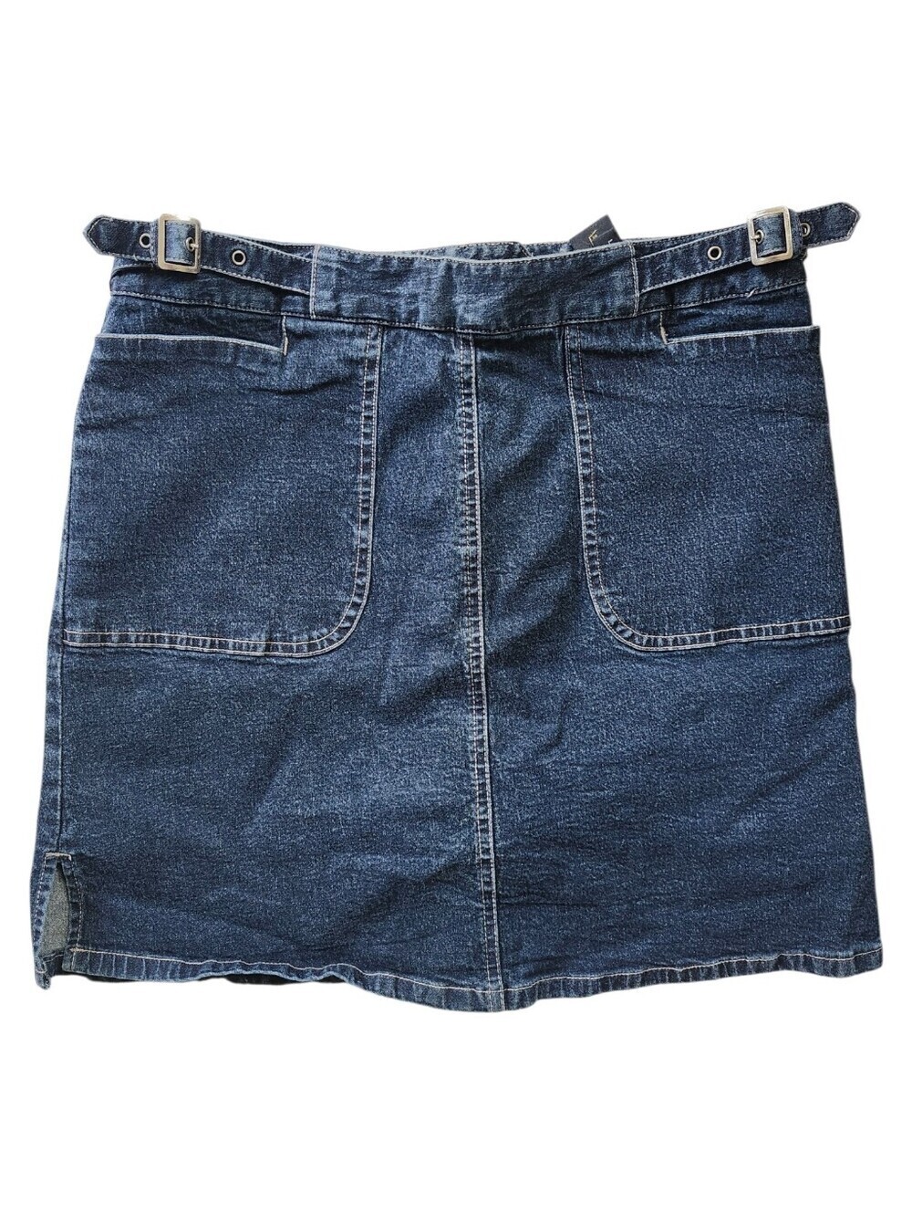 Contrast Denim Skort
